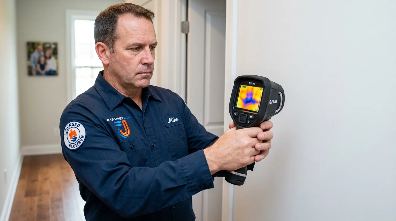 Thermal imaging leak detection by Johns Plumbing LLC in Jonesport